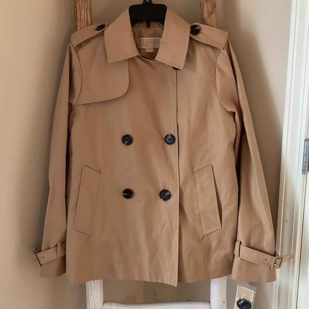 NWT Michael Kors Khaki Short Trench Coat